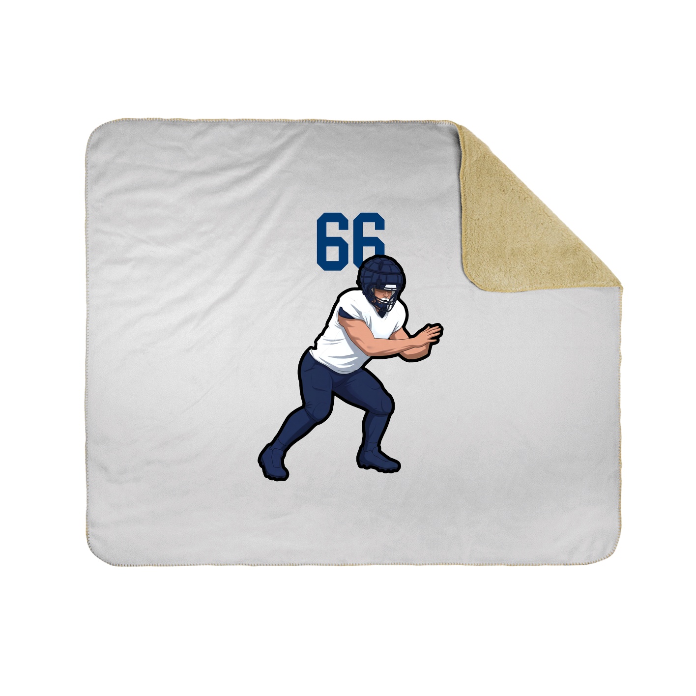 Throw Blanket — Number Top in White