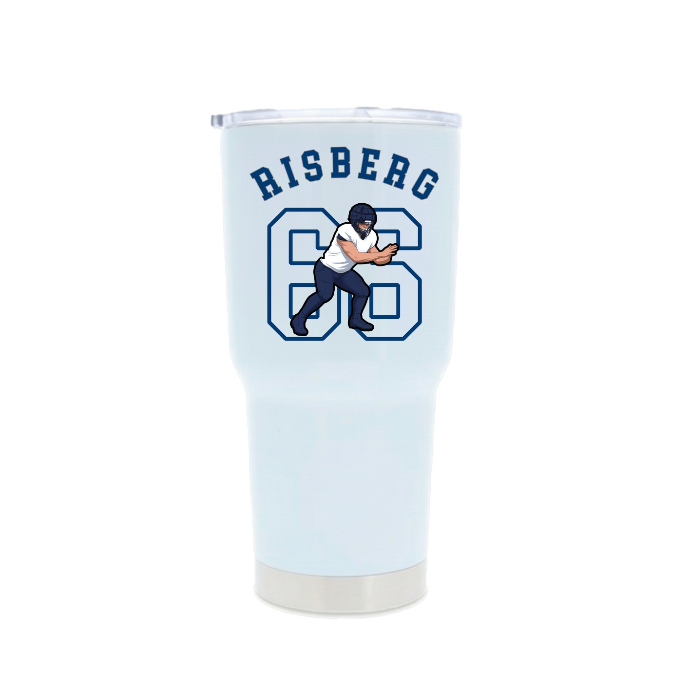 30oz Stainless Steel Tumbler — Shirsey Arch in White