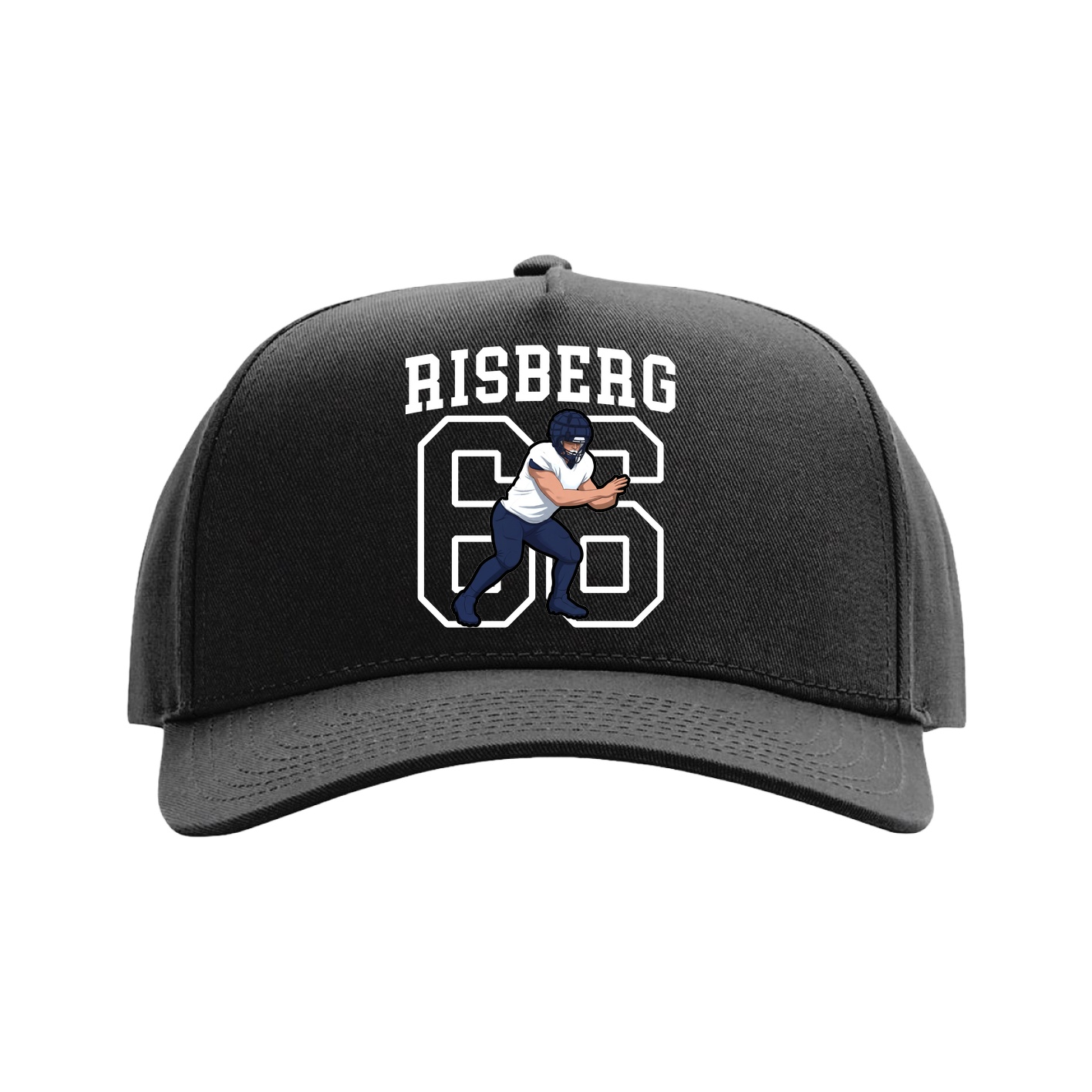Full Fabric Five-Panel Champ Cap — Shirsey in Black