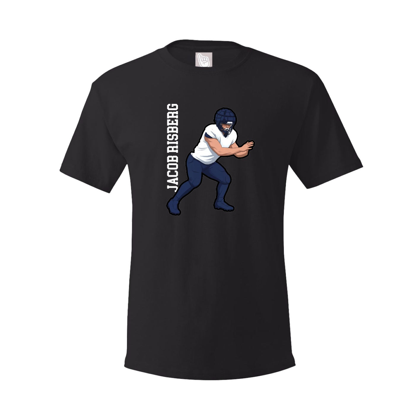 Youth Tee — Name Vertical in Black