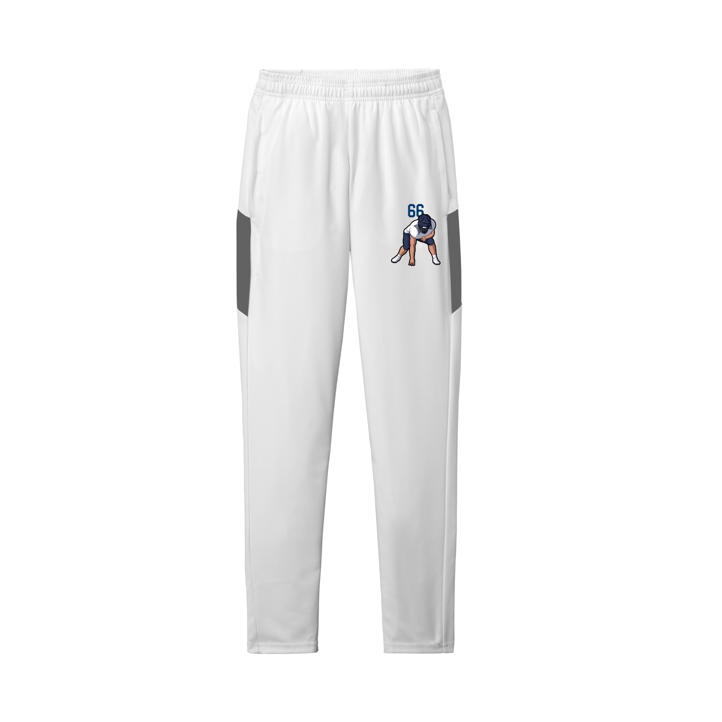 Team Travel Pant — Number Top in White/Grey