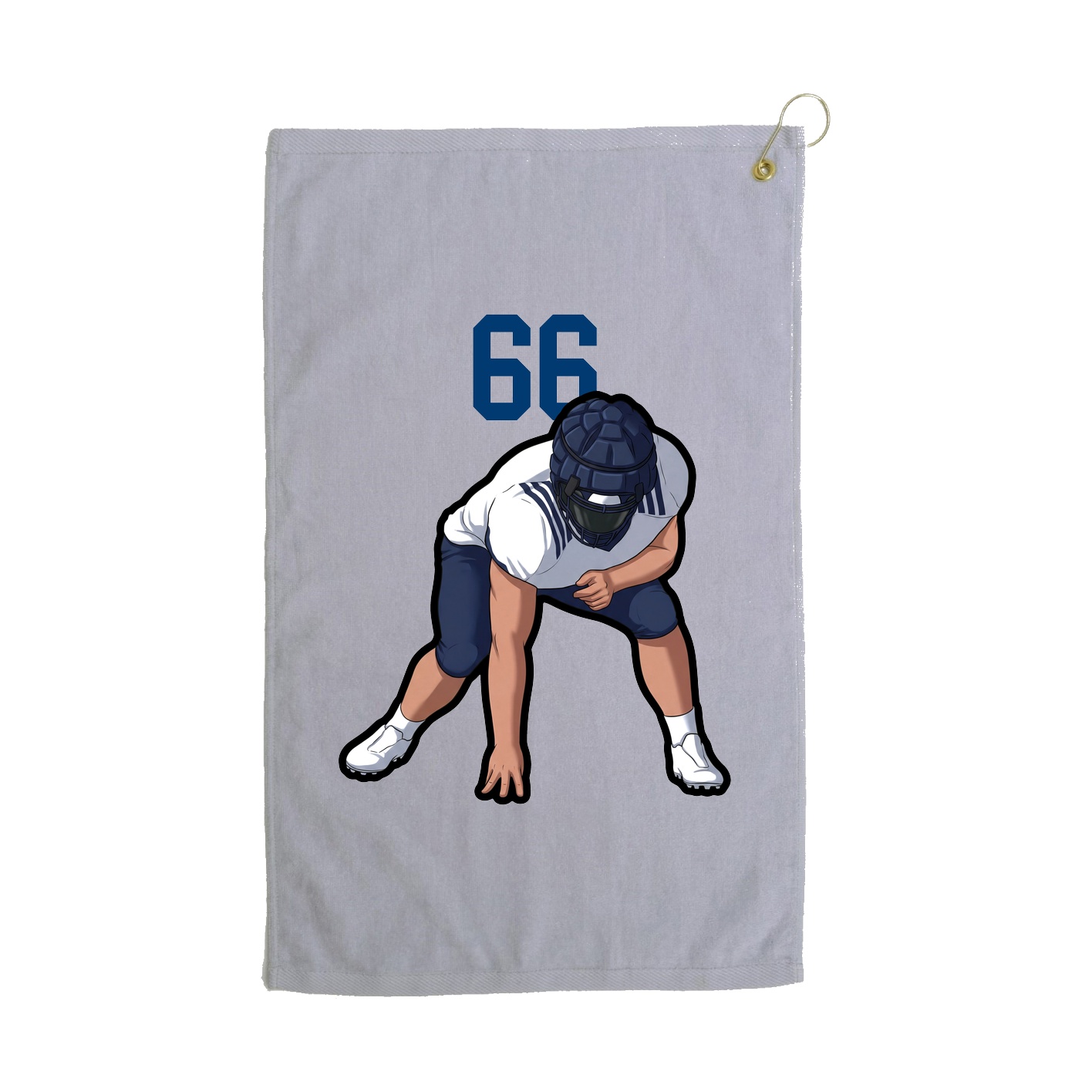 Golf Towel — Number Top in Grey