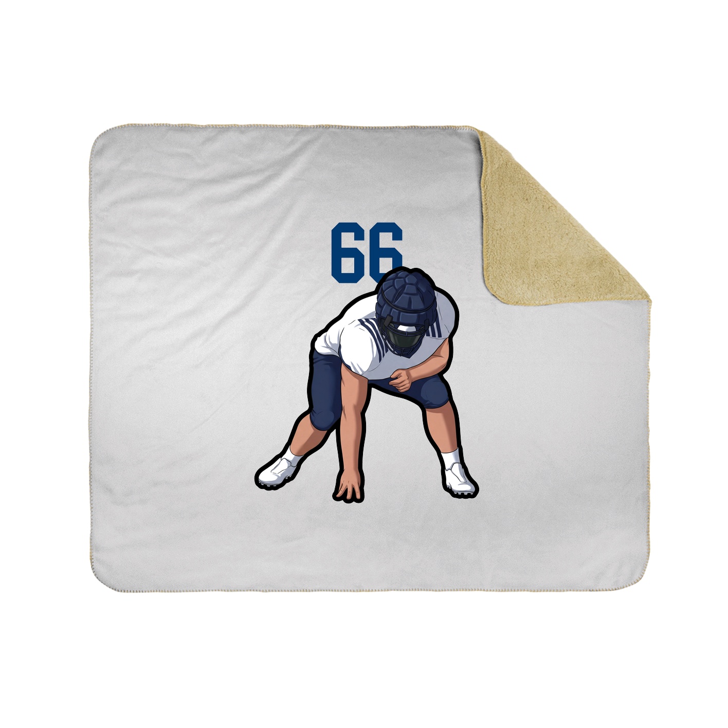 Throw Blanket — Number Top in White