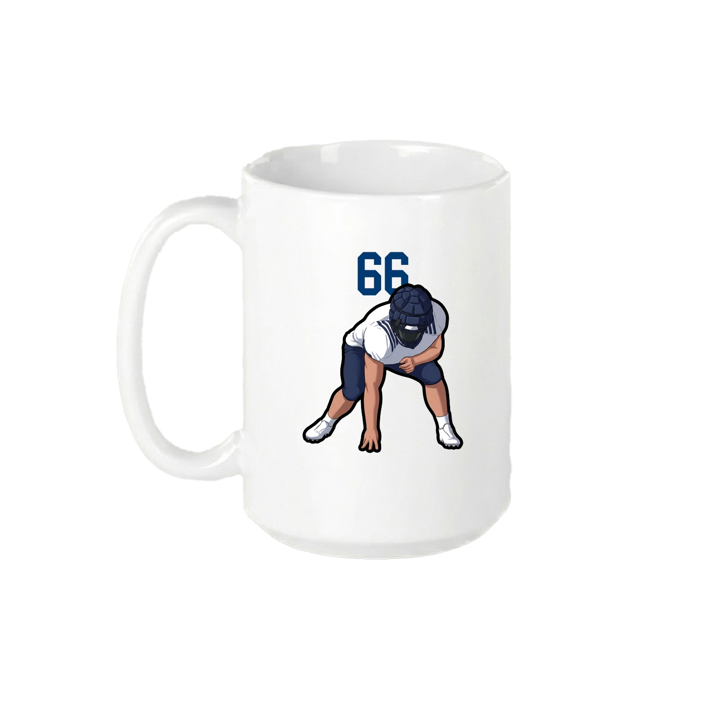 15oz Coffee Mug — Number Top in White