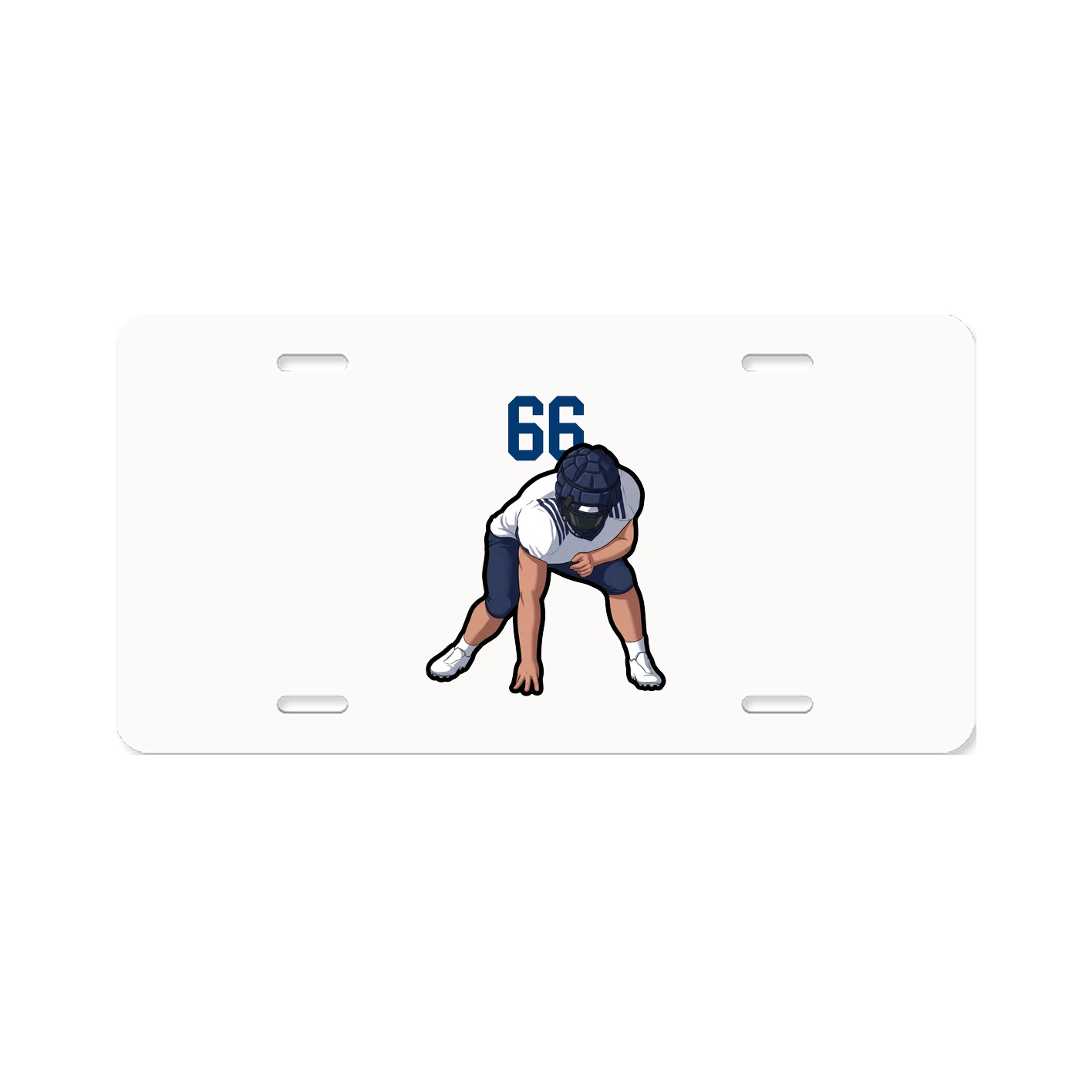 License Plate — Number Top in Classic