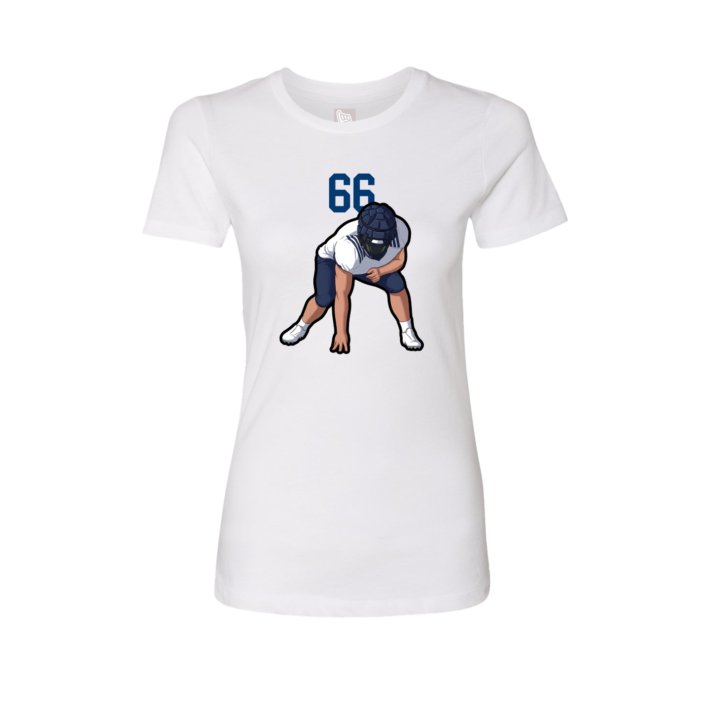 Womens Tee — Number Top in White