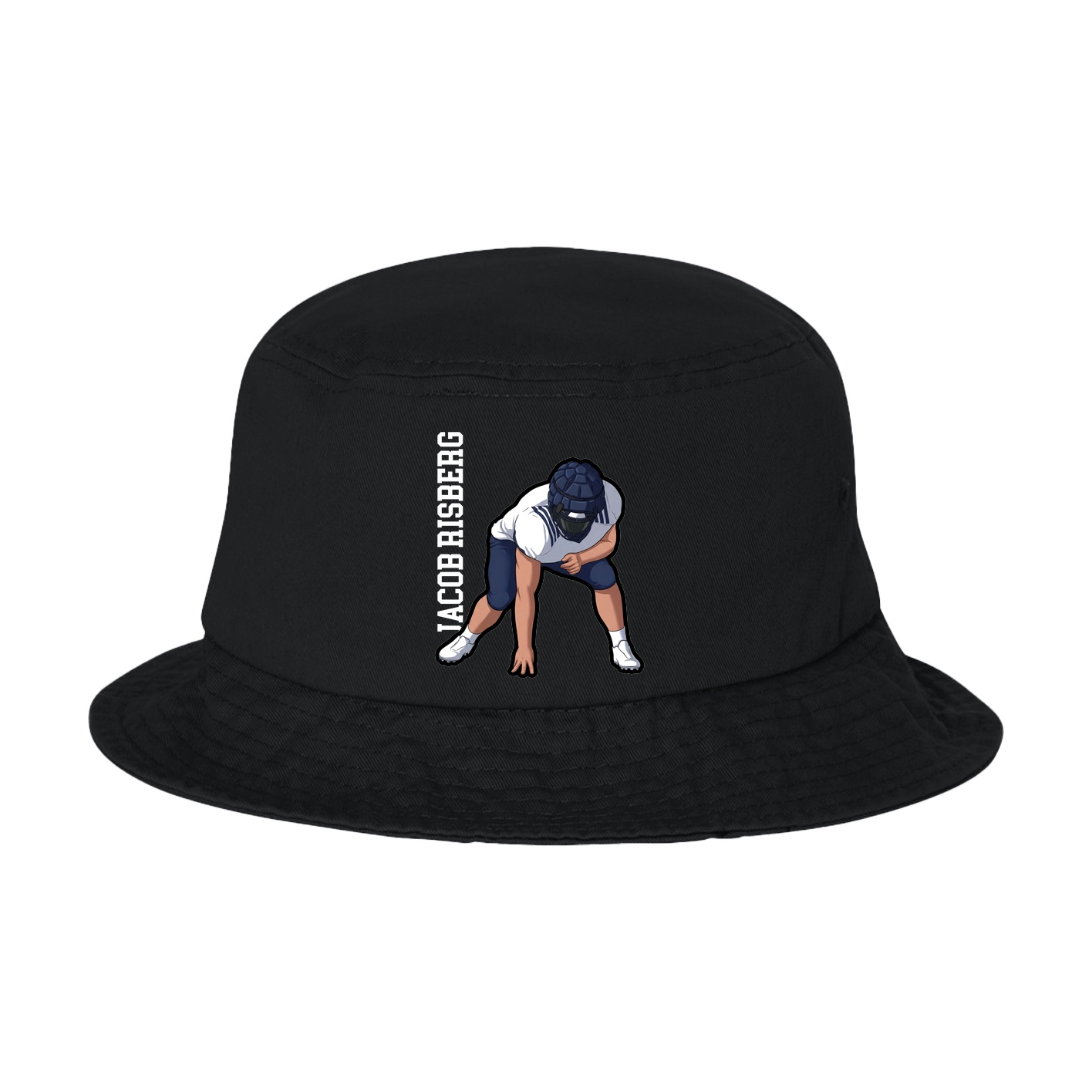 Bucket Cap — Name Vertical in Black
