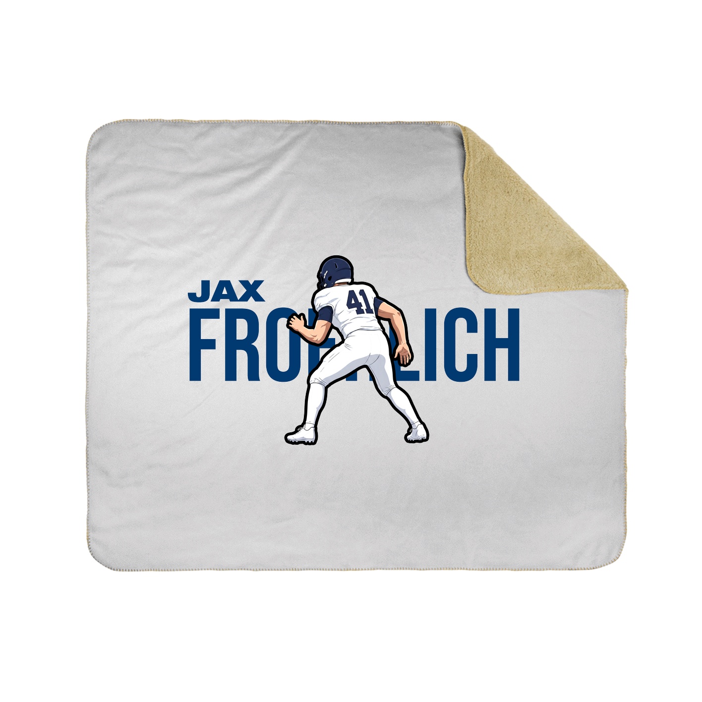 Throw Blanket — Player Name in White