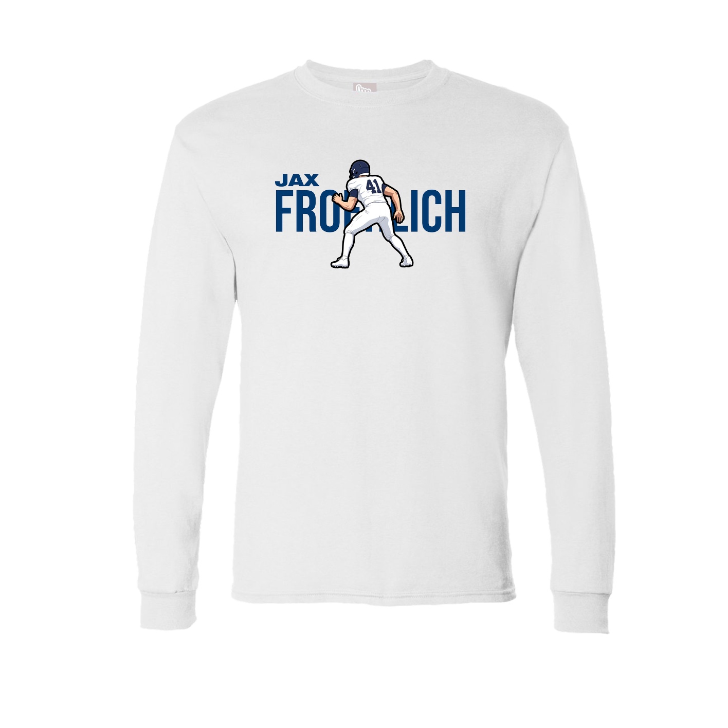 Long Sleeve Tee — Player Name in White