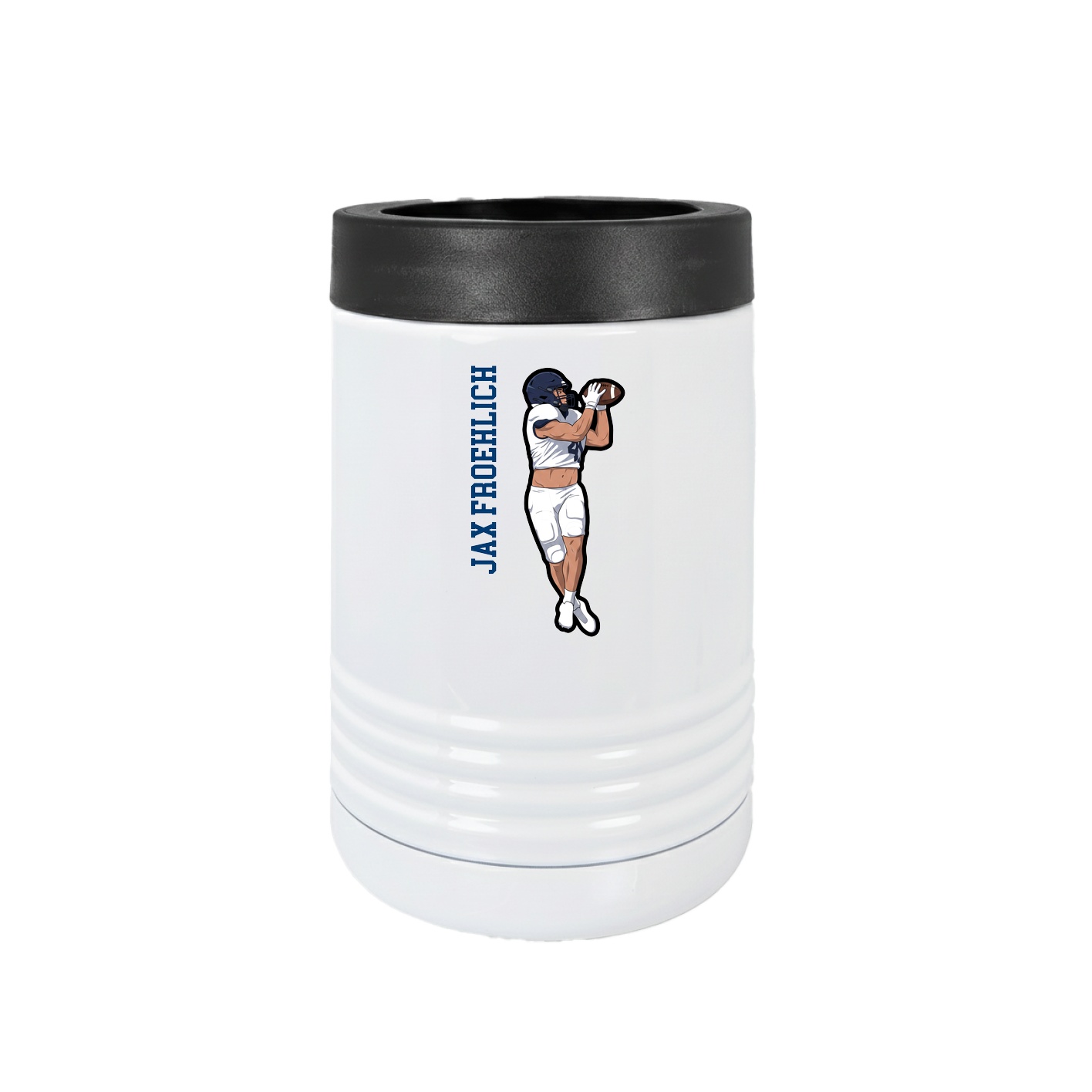 Beverage Holder — Name Vertical in White