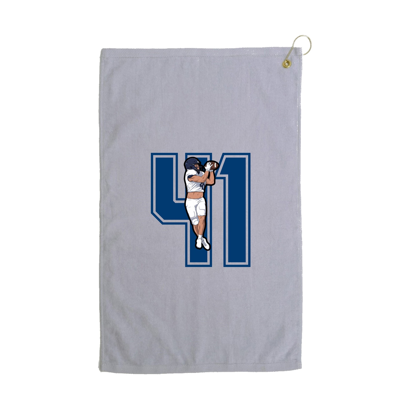 Golf Towel — Number in Grey