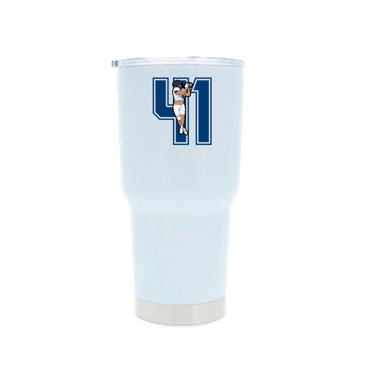 30oz Stainless Steel Tumbler — Number in White