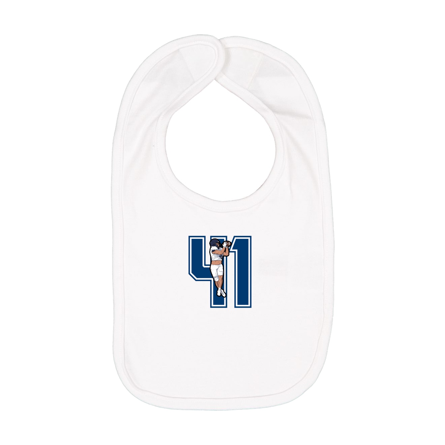 Infant Bib — Number in White