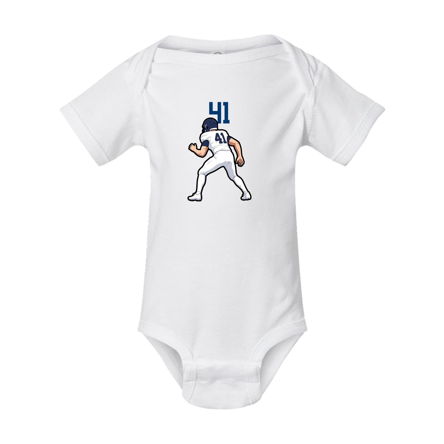 Baby Onesie — Number Top in White