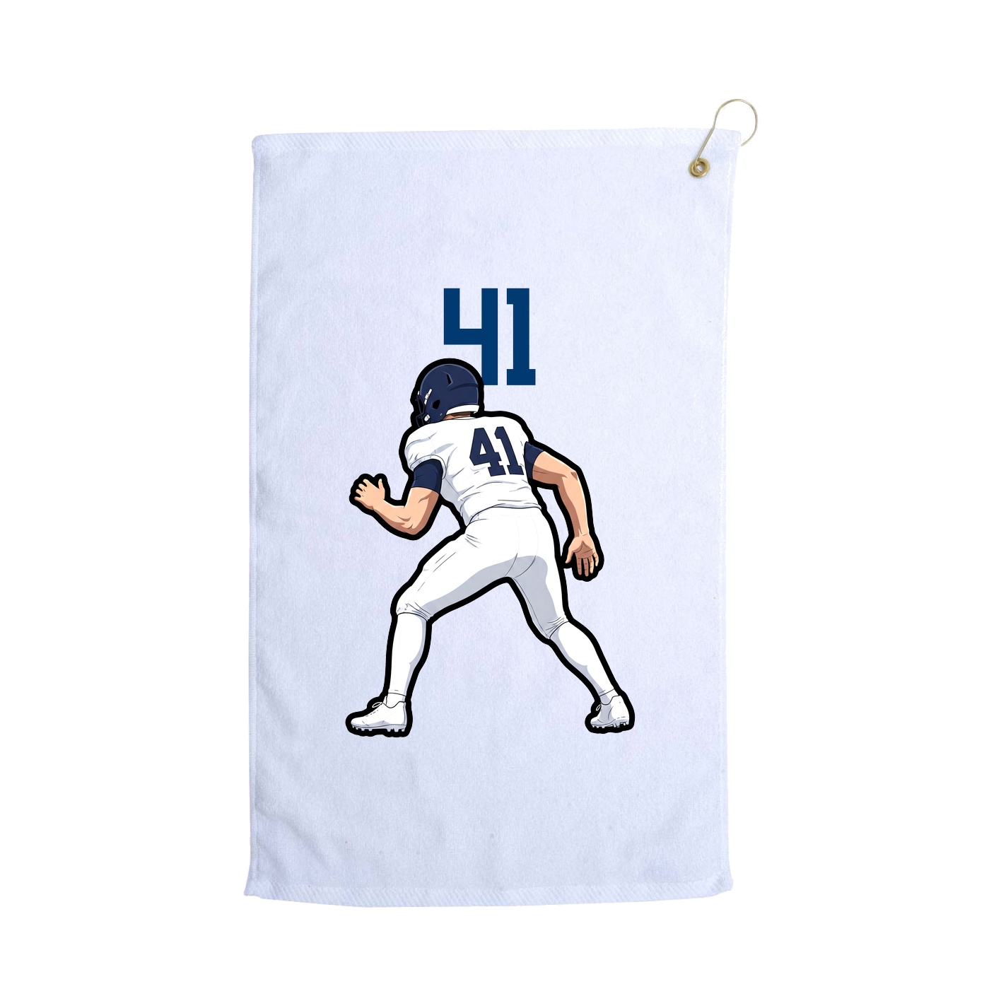 Golf Towel — Number Top in White