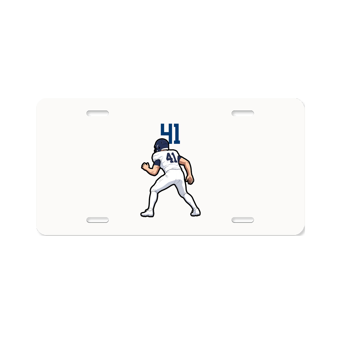 License Plate — Number Top in Classic