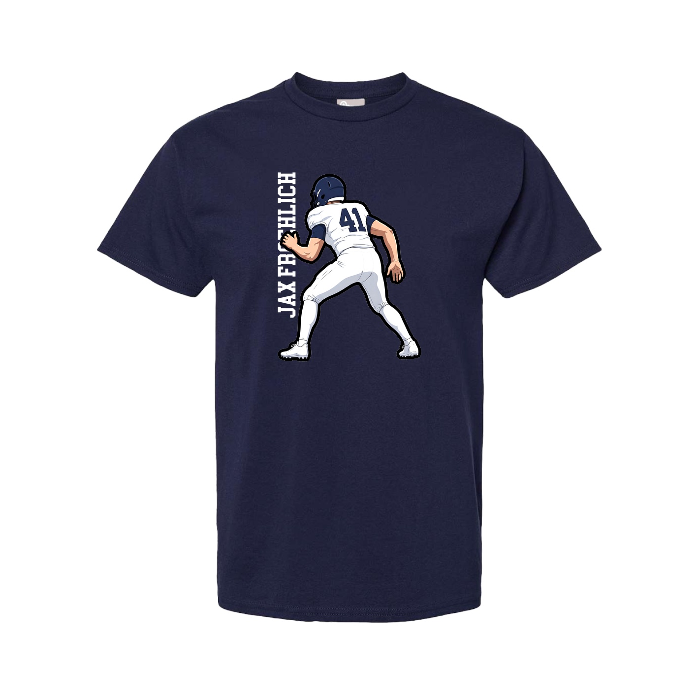 Tee — Name Vertical in Navy