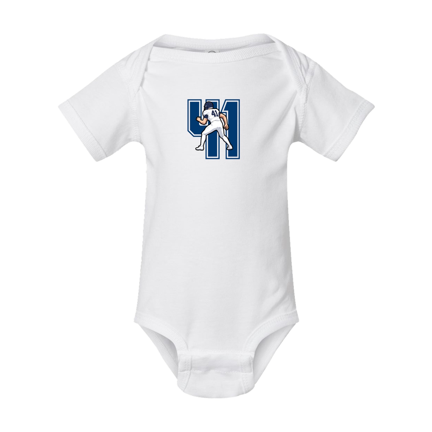 Baby Onesie — Number in White