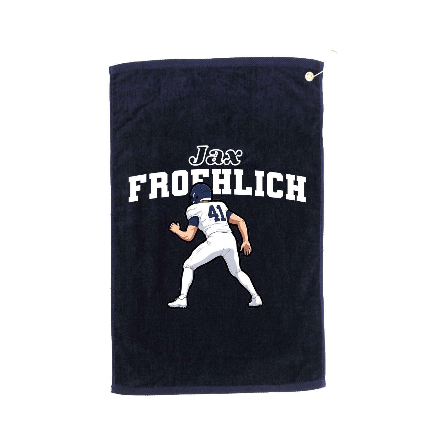 Golf Towel — Name Arch in Navy