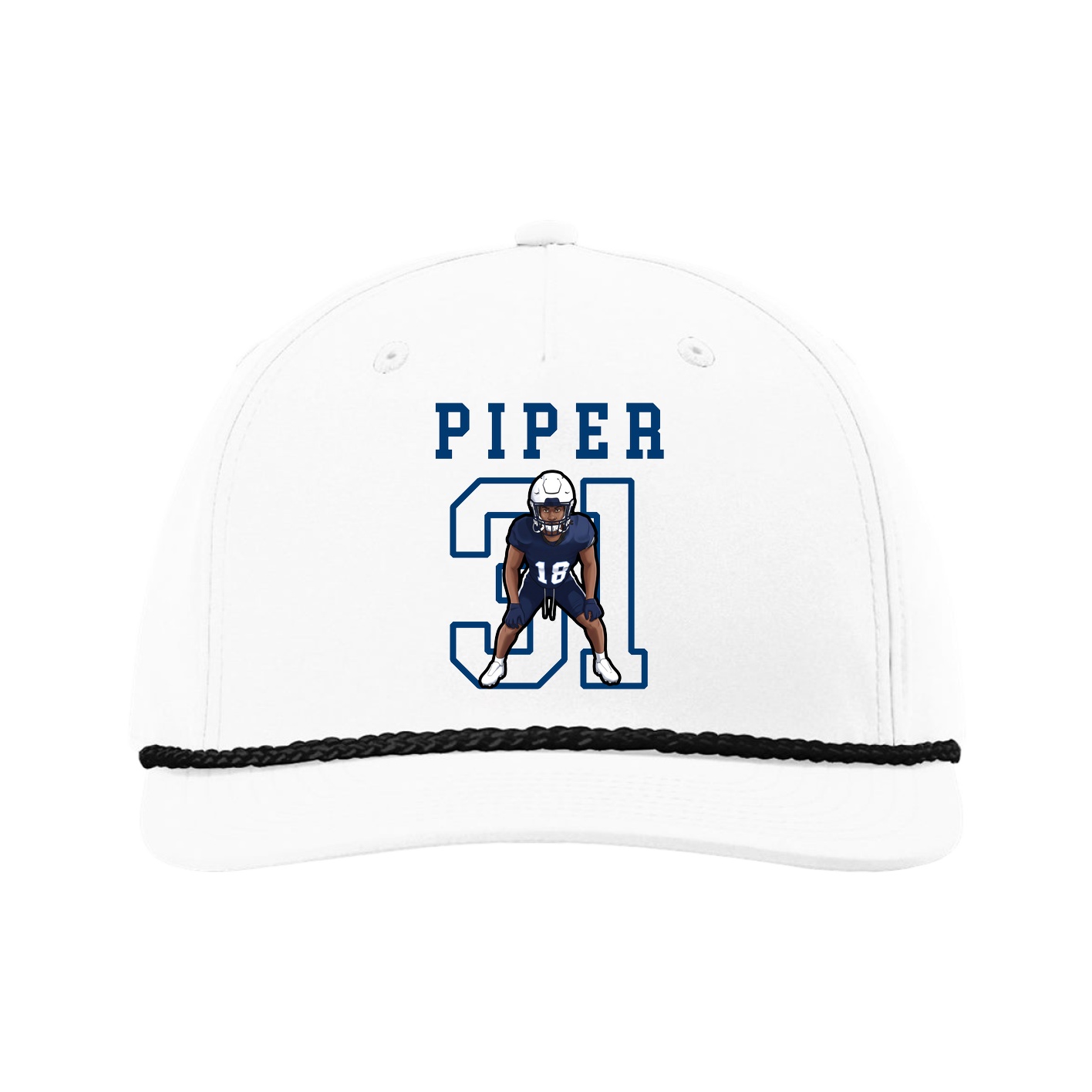 Five-Panel Classic Rope Cap — Shirsey in White
