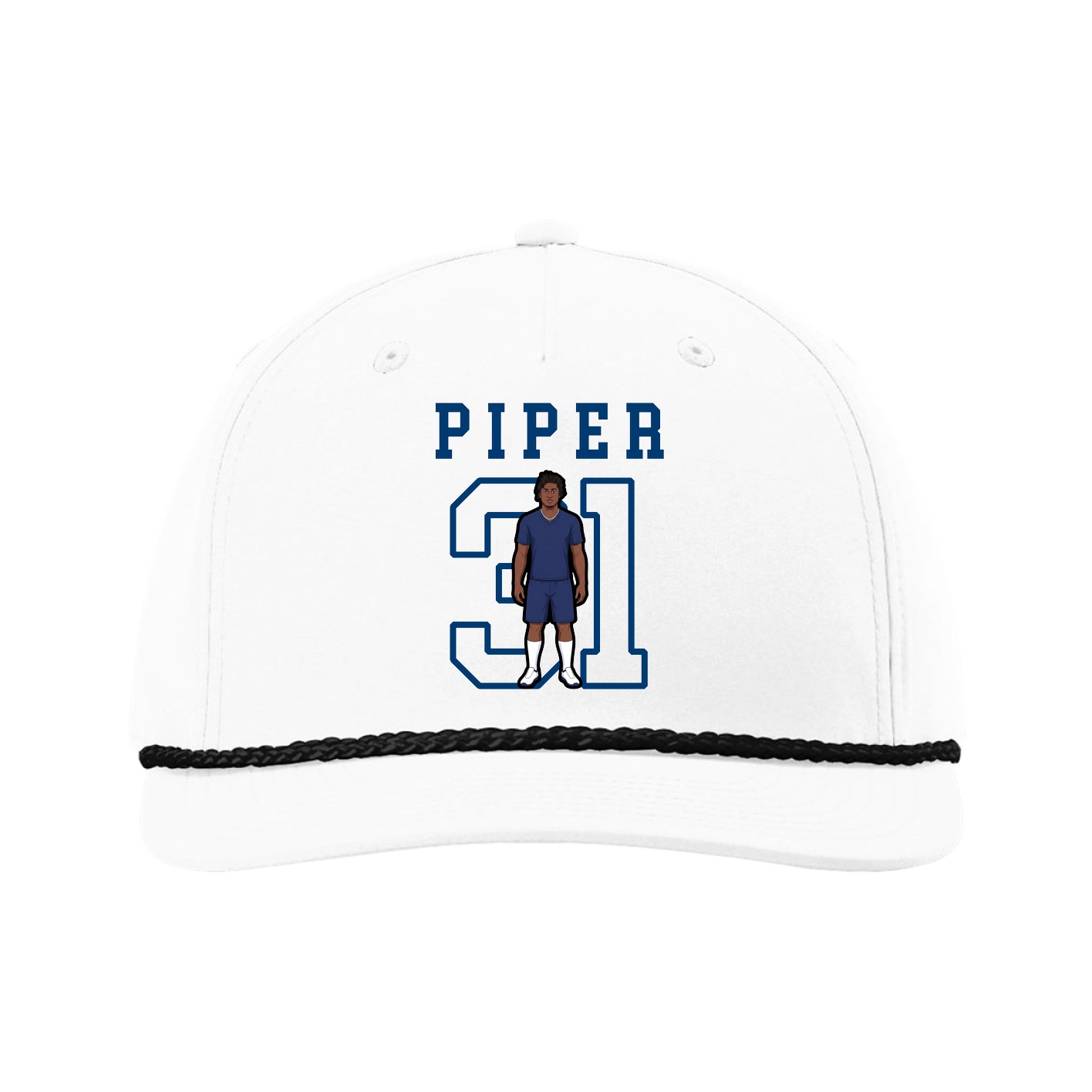 Five-Panel Classic Rope Cap — Shirsey in White