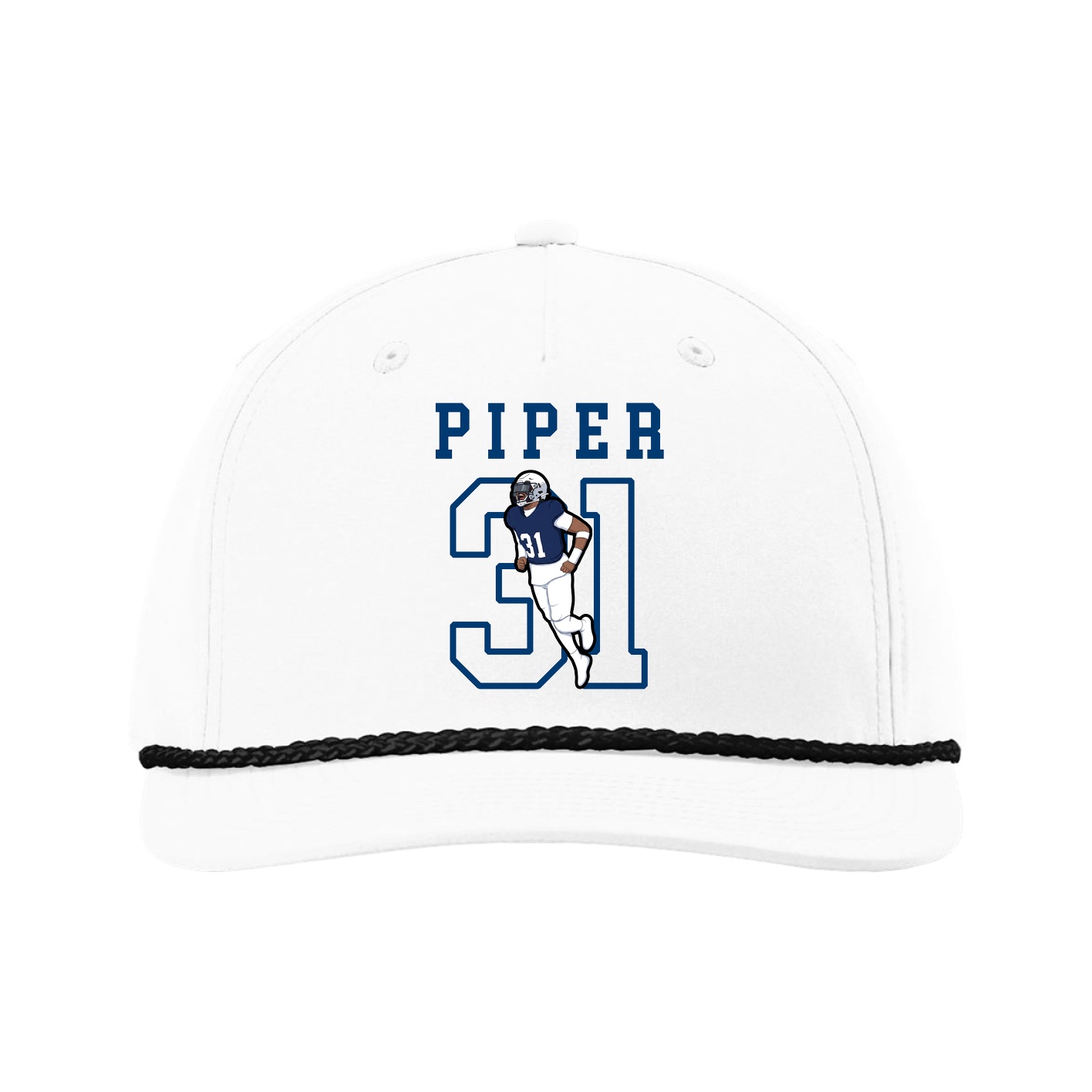 Five-Panel Classic Rope Cap — Shirsey in White