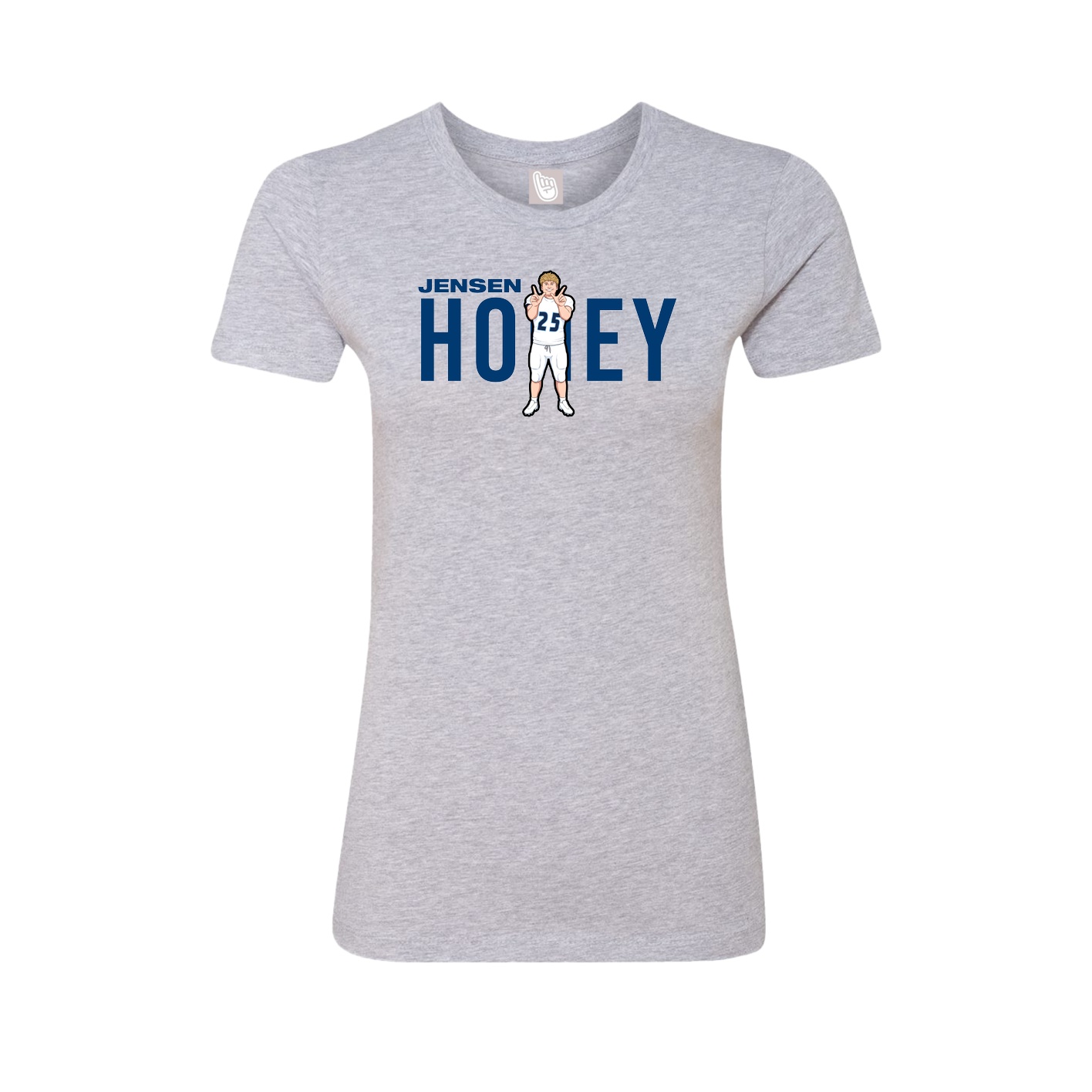 Womens Tee — Player Name in Grey