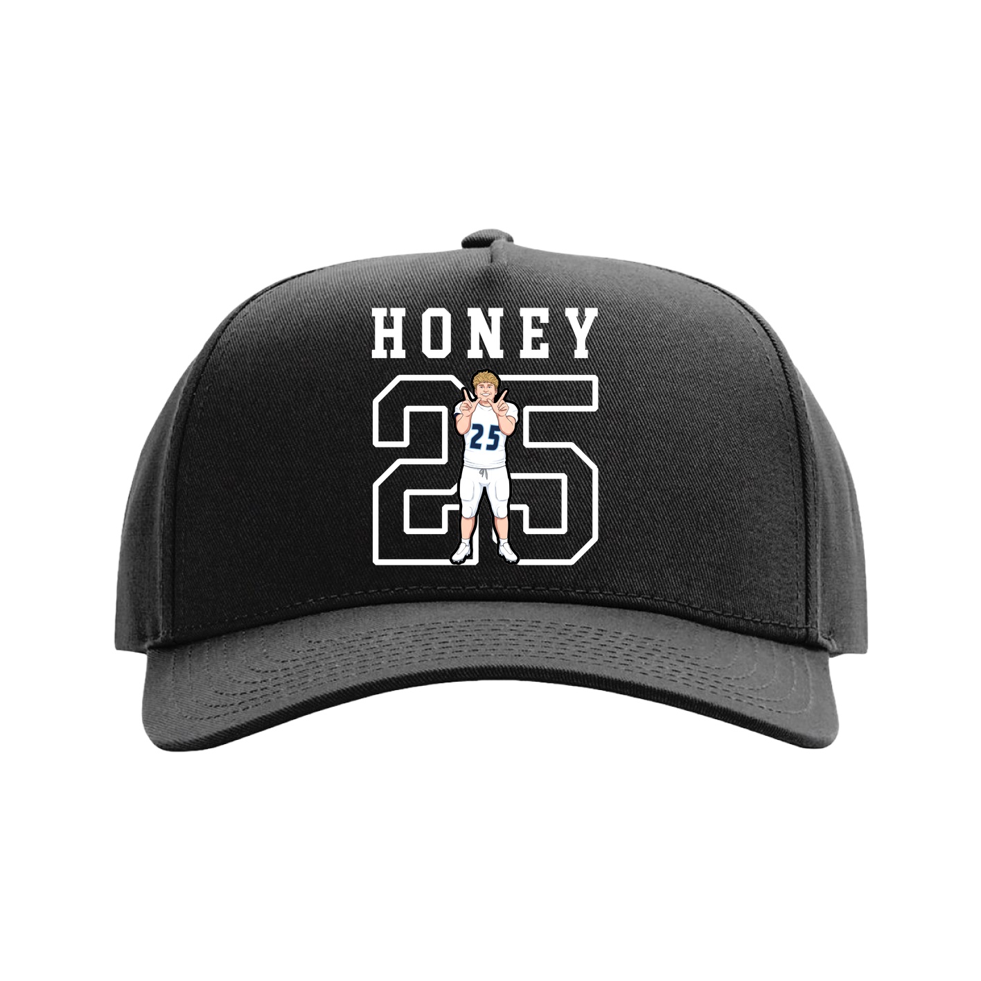 Full Fabric Five-Panel Champ Cap — Shirsey in Black