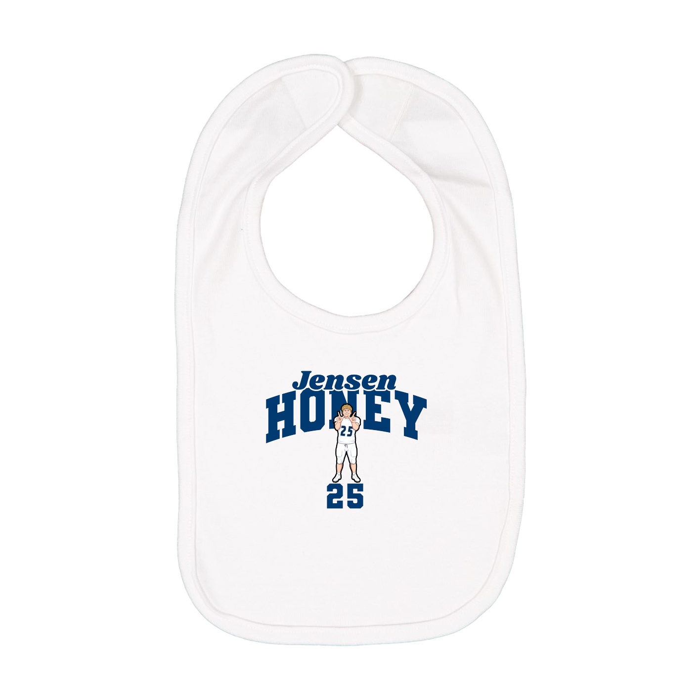 Infant Bib — Signature Arch in White