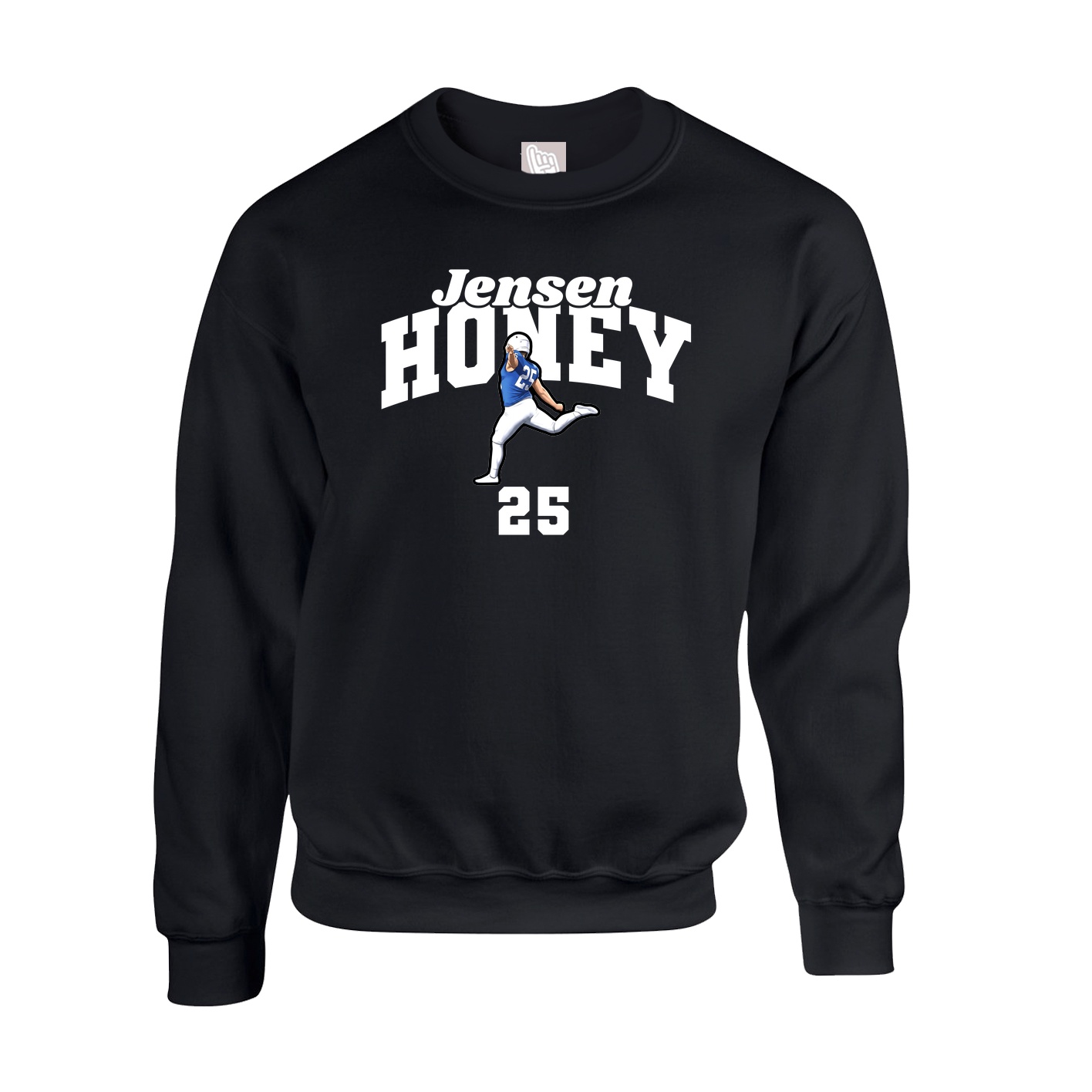 Fleece Crew — Signature Arch in Black