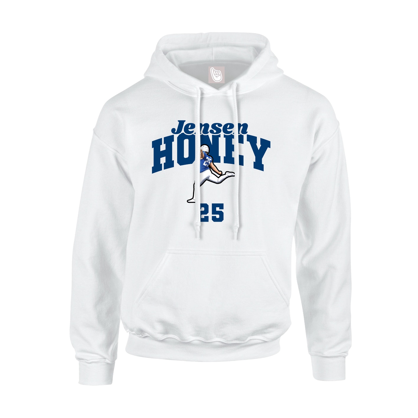 Youth Hoodie — Signature Arch in White