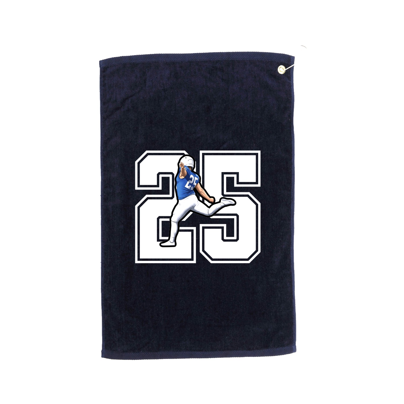 Golf Towel — Number in Navy