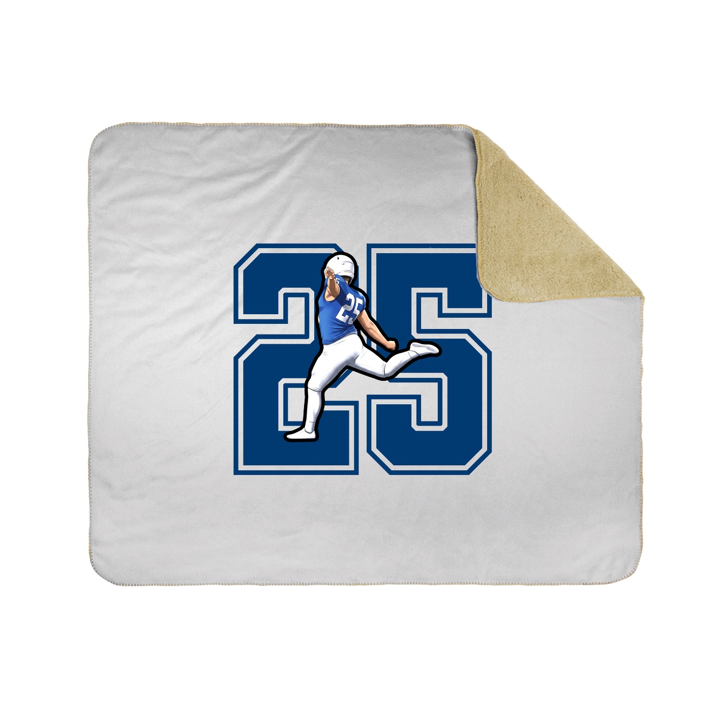 Throw Blanket — Number in White