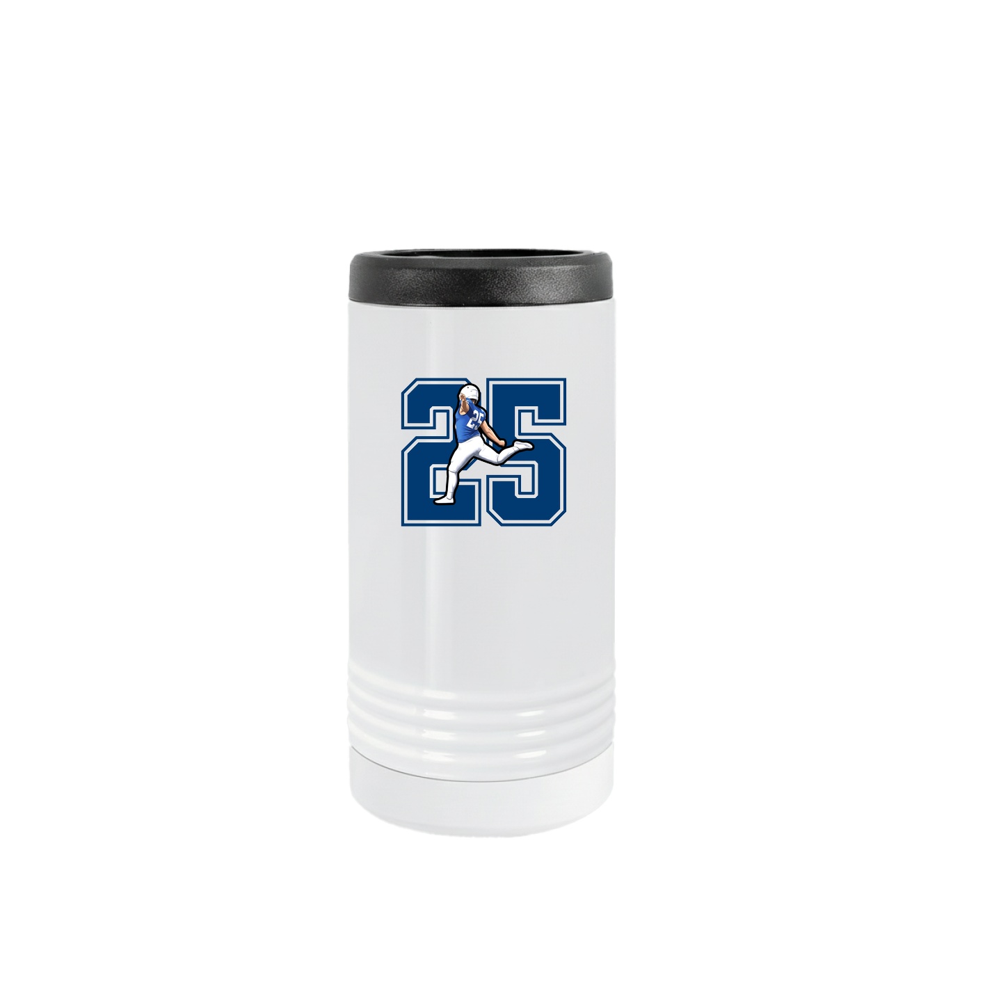 Slim Beverage Holder — Number in White