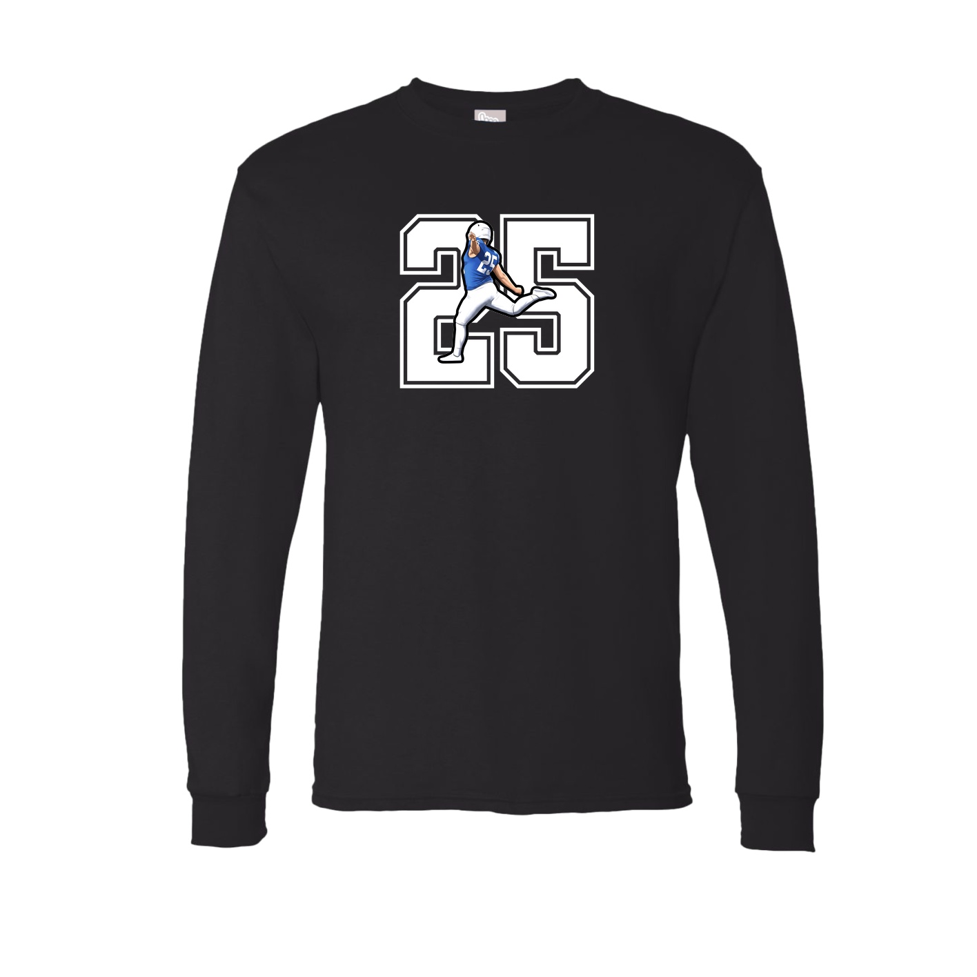 Long Sleeve Tee — Number in Black