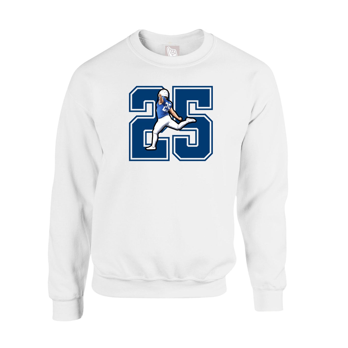 Fleece Crew — Number in White