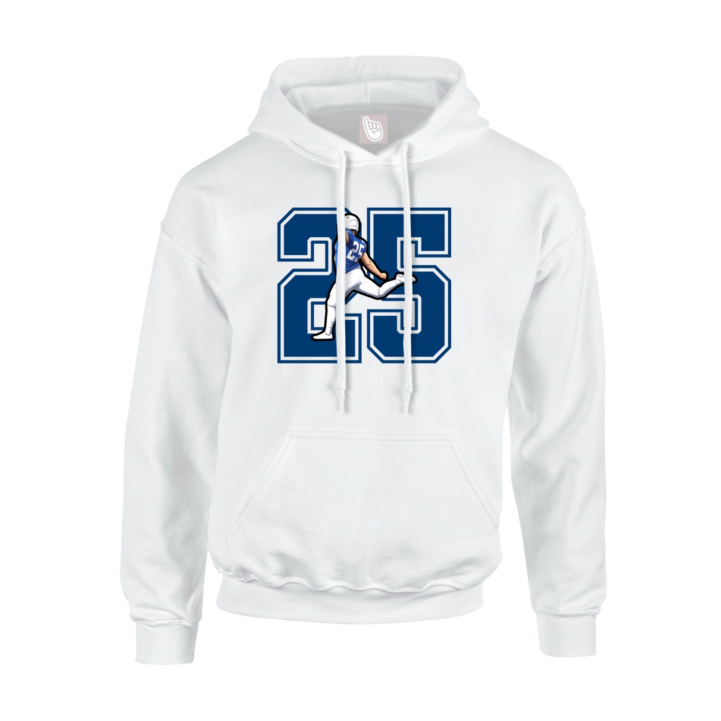 Youth Hoodie — Number in White