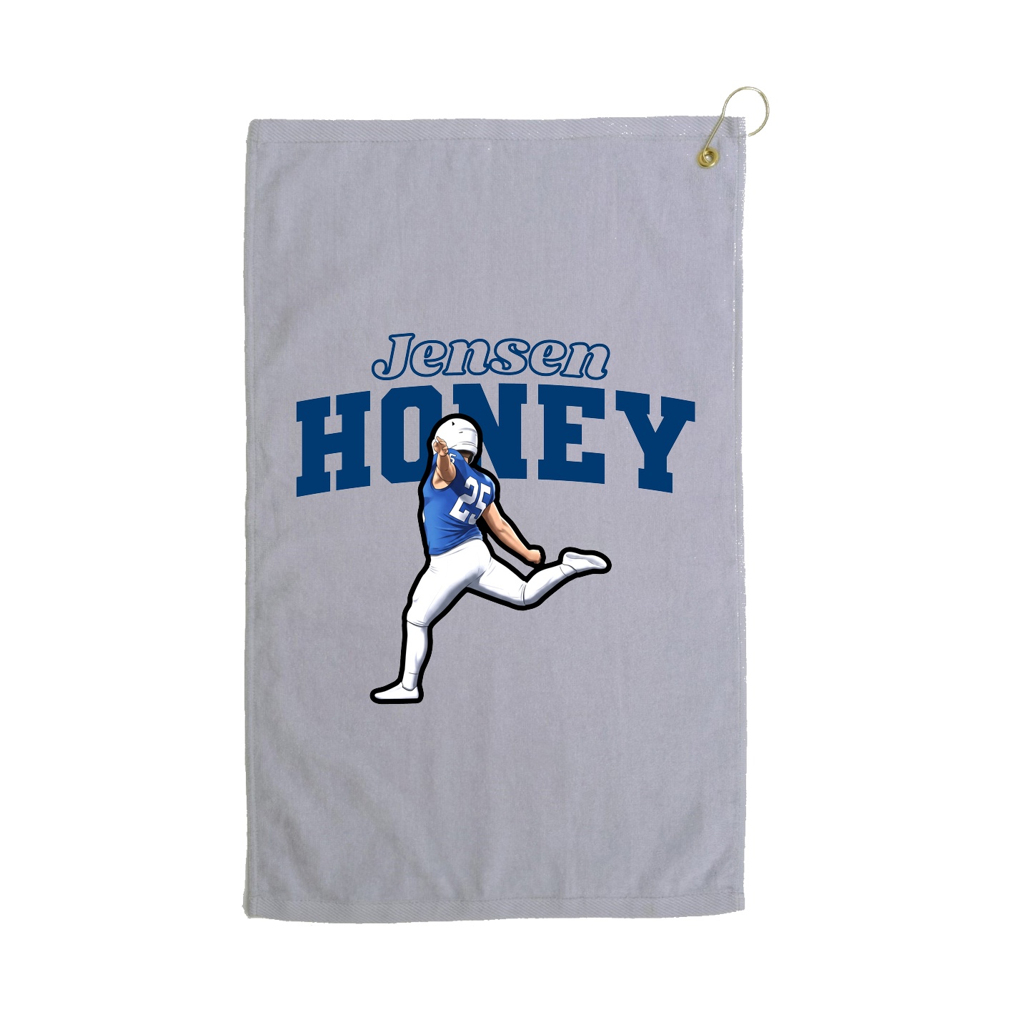 Golf Towel — Name Arch in Grey
