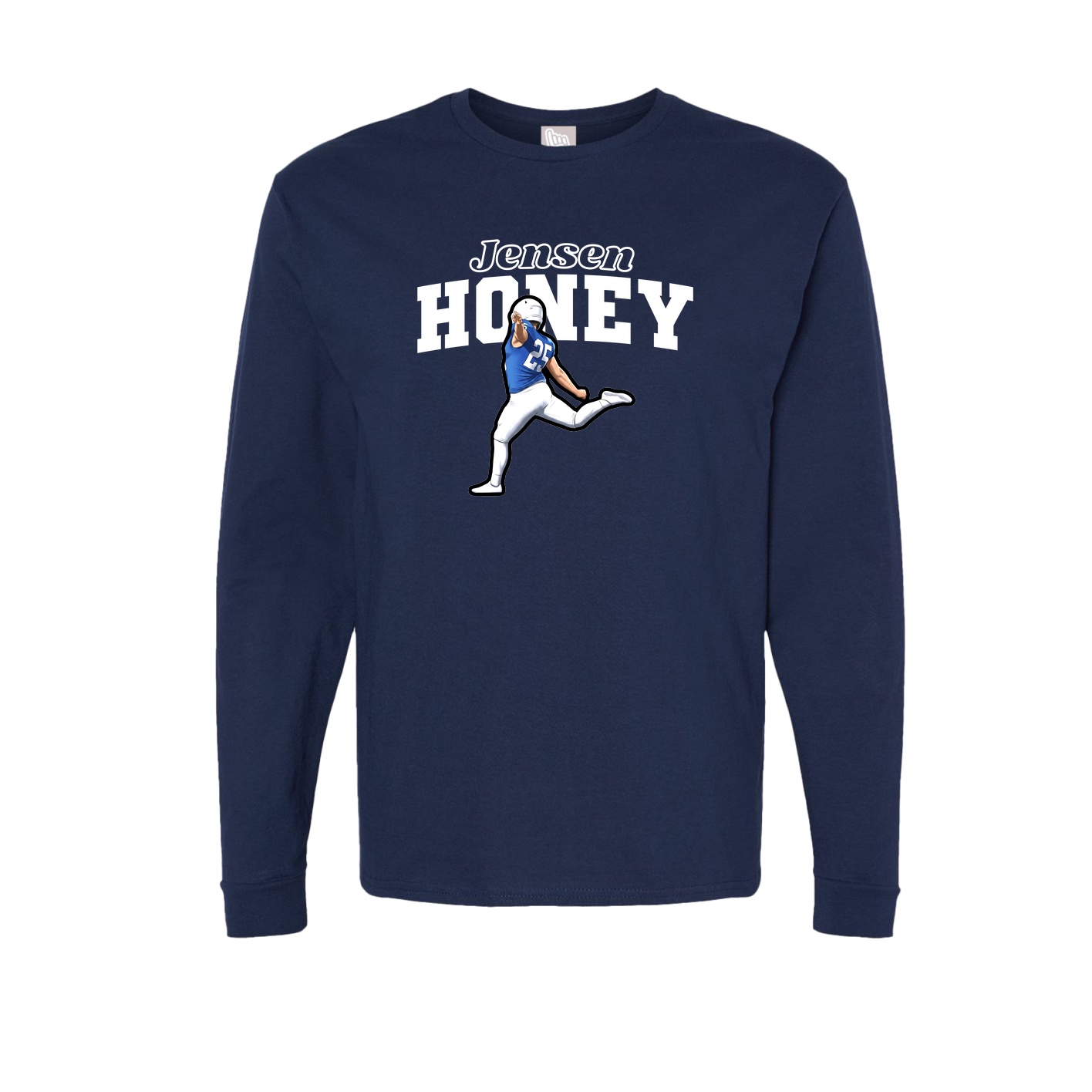 Long Sleeve Tee — Name Arch in Navy