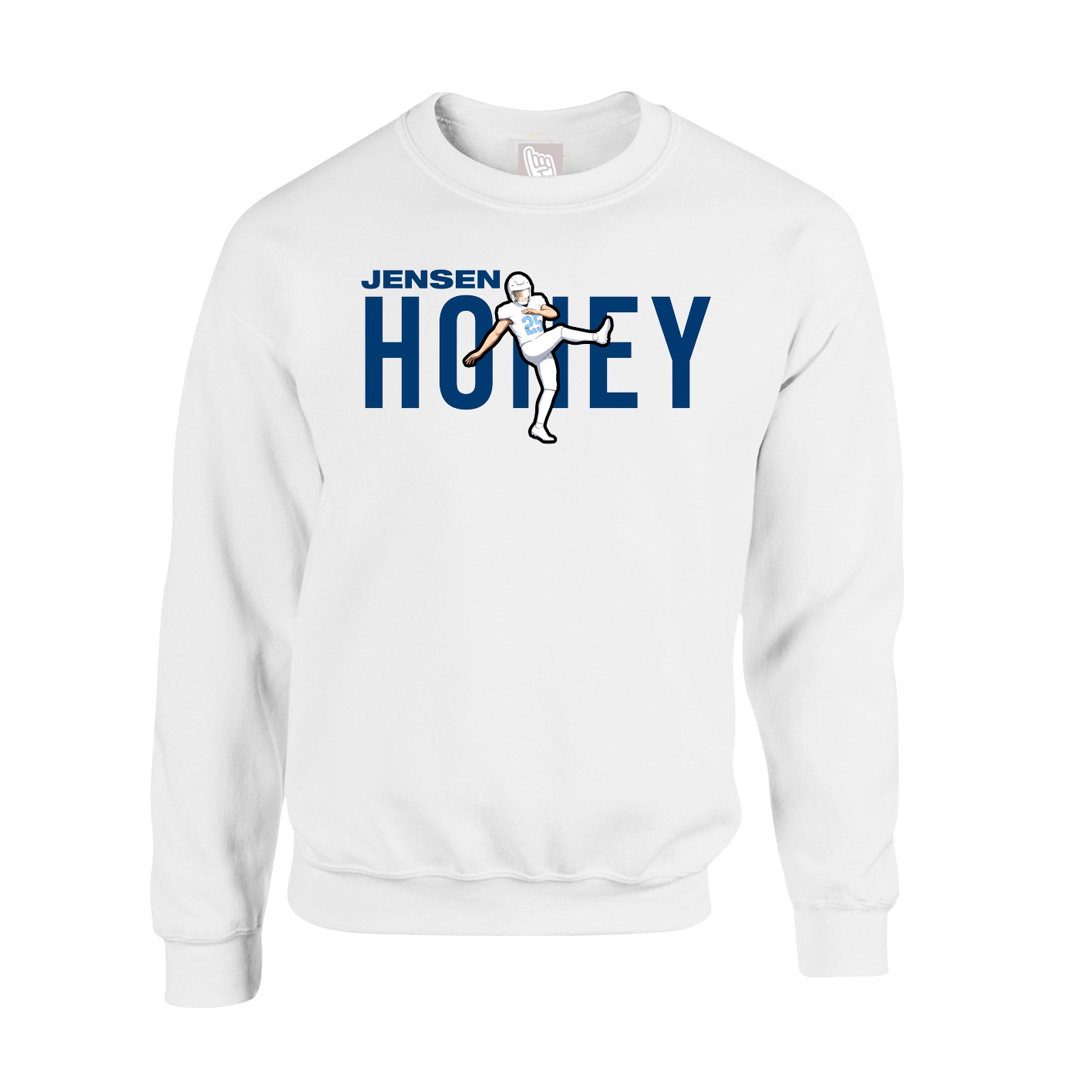 Fleece Crew — Player Name in White