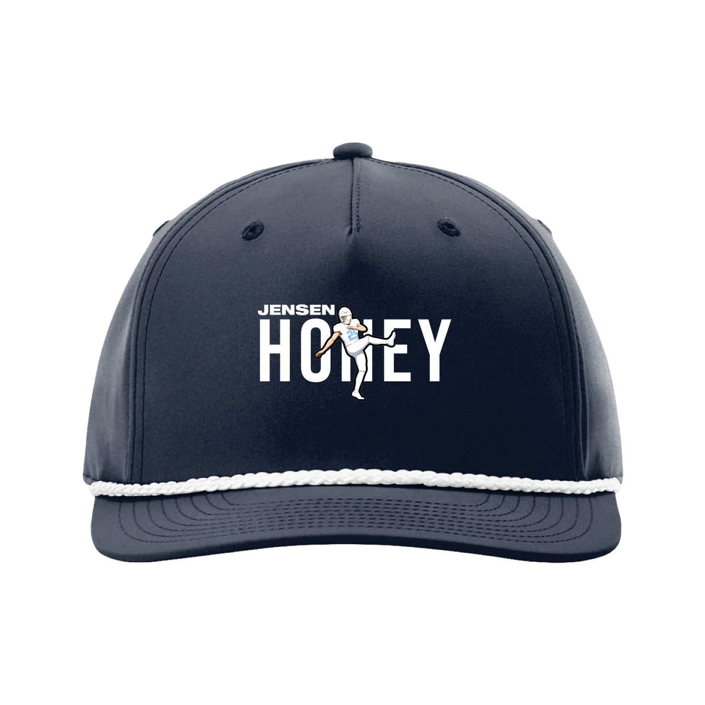 Five-Panel Classic Rope Cap — Player Name in Navy