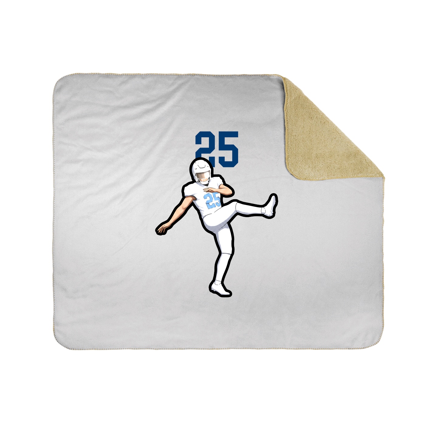 Throw Blanket — Number Top in White
