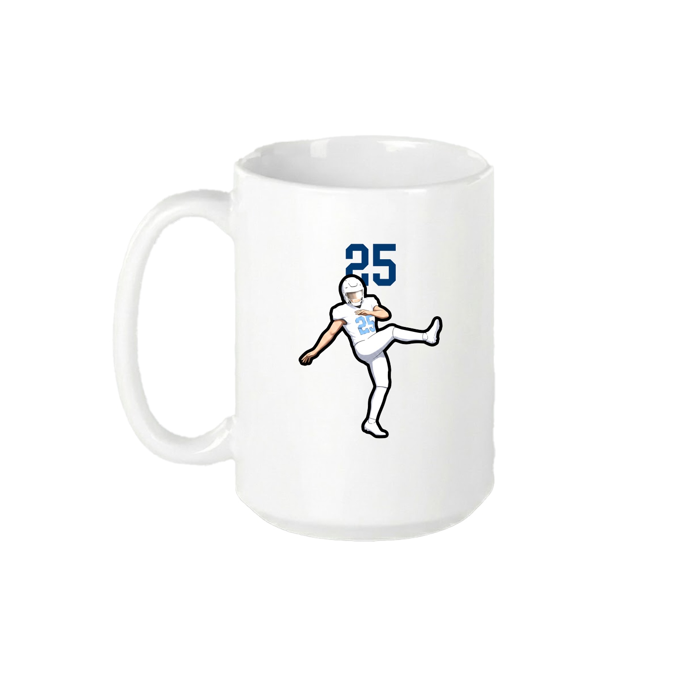 15oz Coffee Mug — Number Top in White
