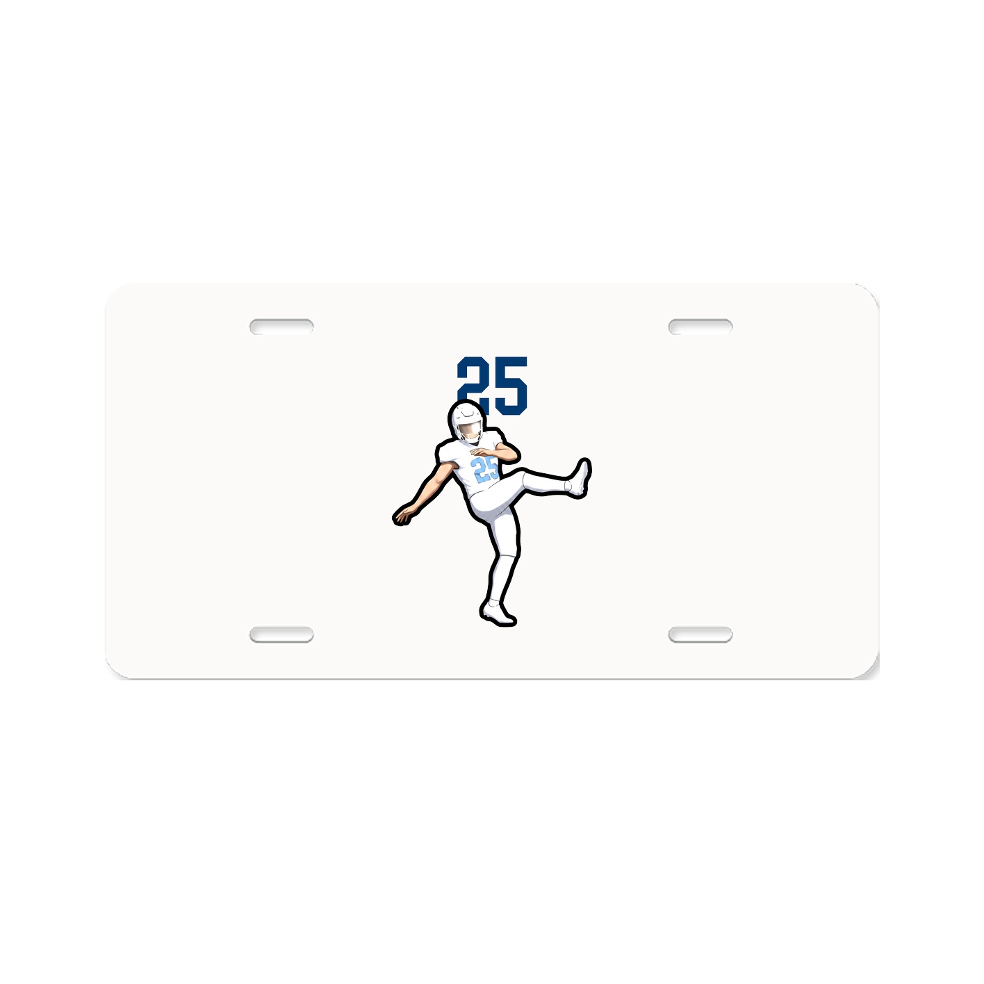 License Plate — Number Top in Classic