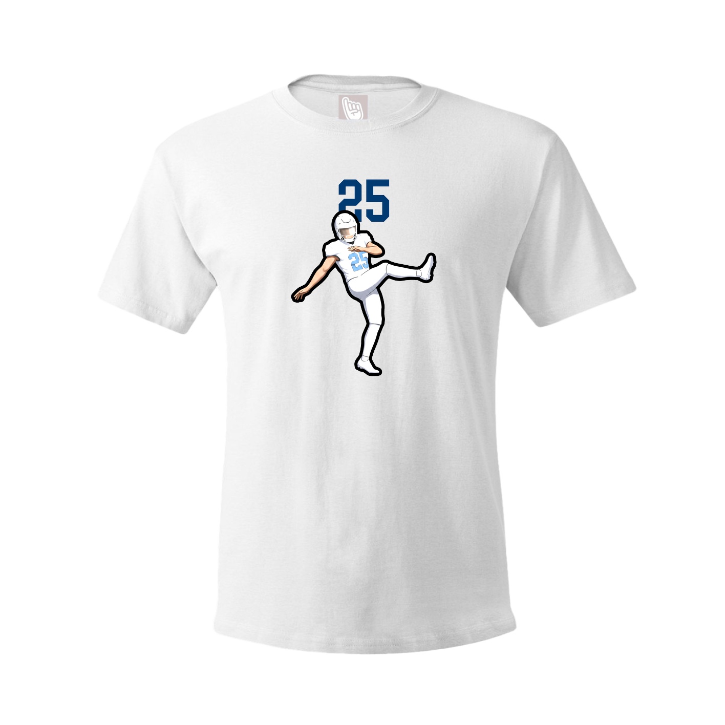 Youth Tee — Number Top in White