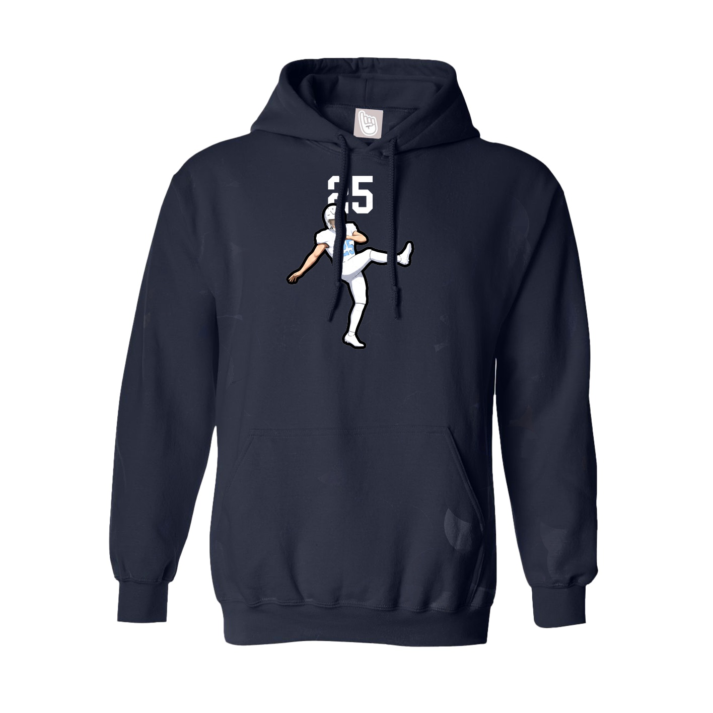 Youth Hoodie — Number Top in Navy
