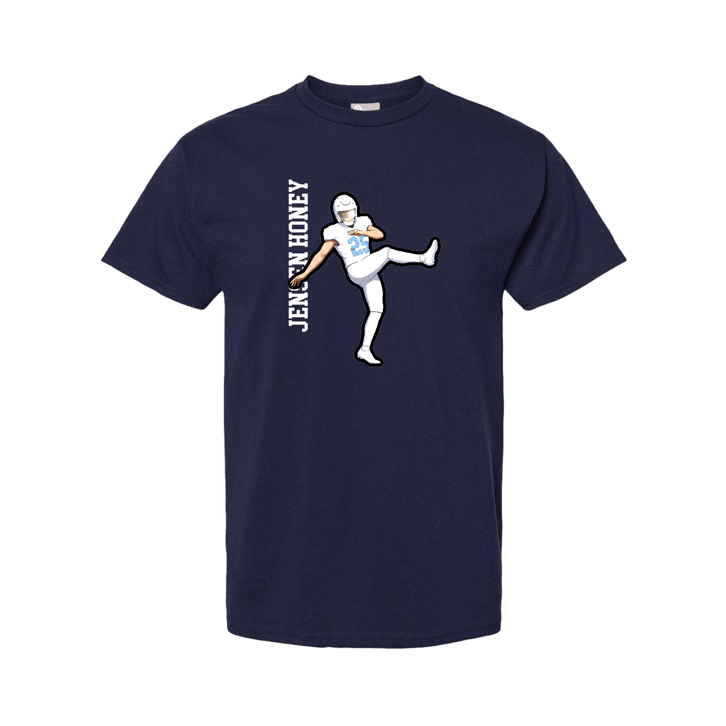 Tee — Name Vertical in Navy