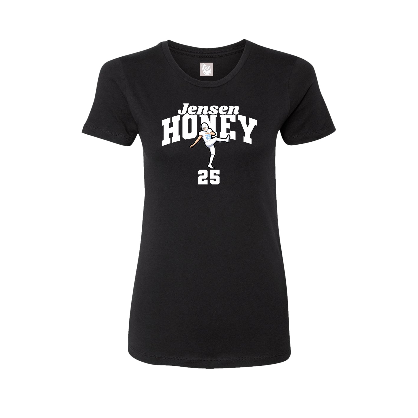 Fitted Women's Tee — Signature Arch in Black