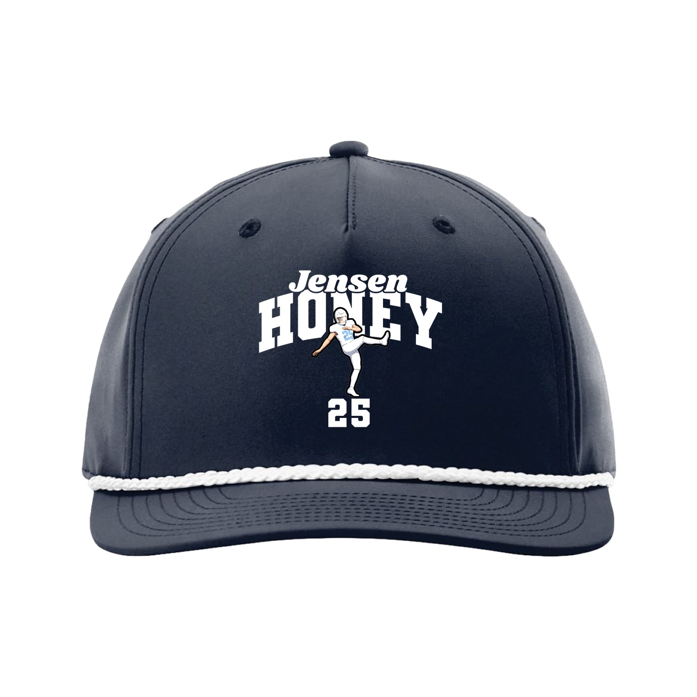 Five-Panel Classic Rope Cap — Signature Arch in Navy
