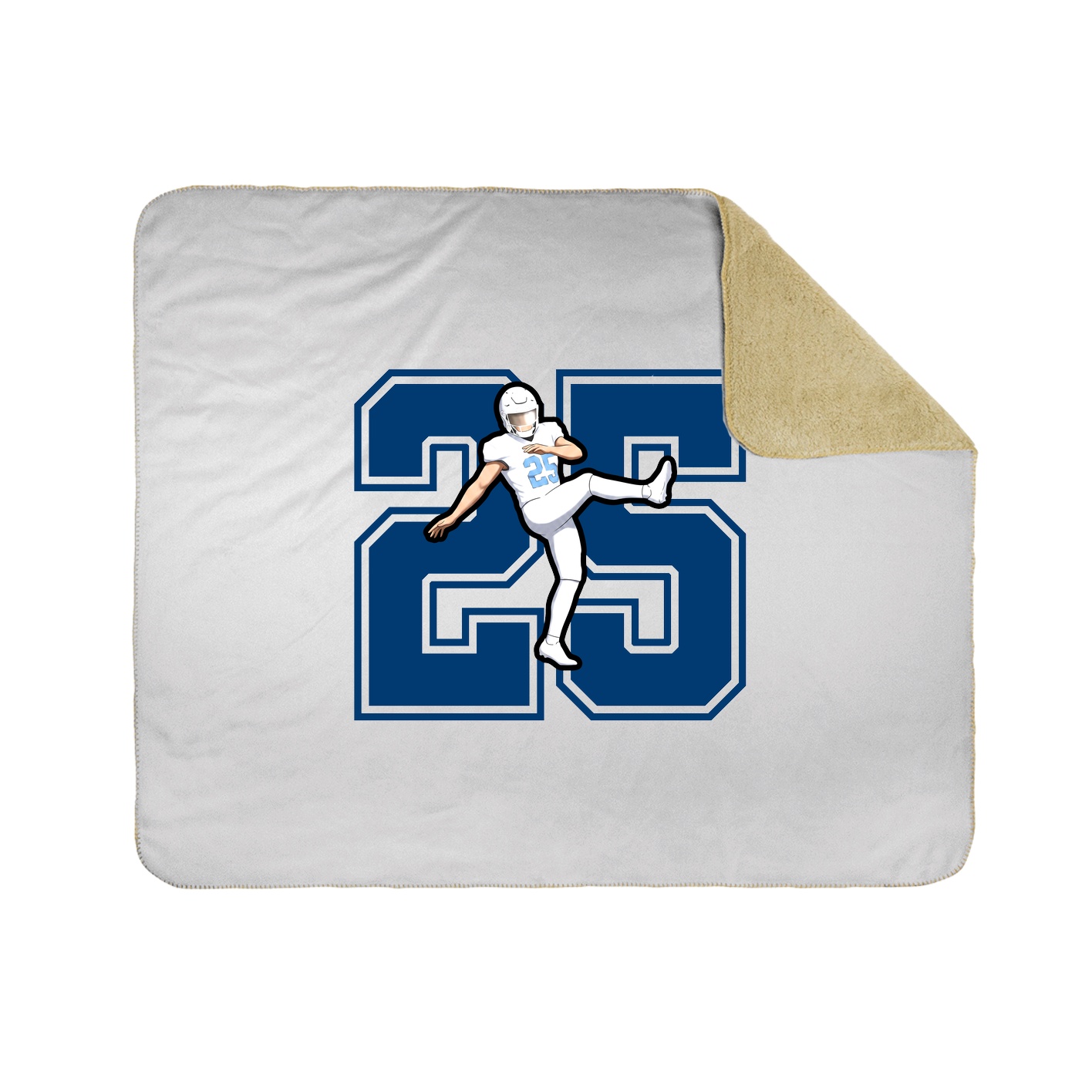 Throw Blanket — Number in White